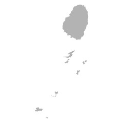 Obraz premium Saint Vincent Map