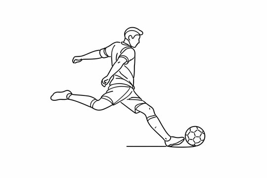 Jugador de f&uacute;tbol en acci&oacute;n