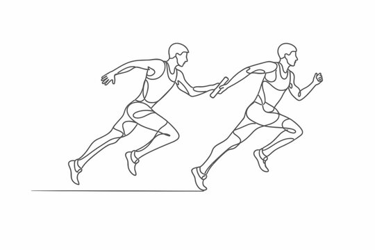 Carrera de relevos en contorno continuo