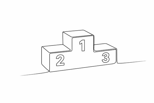 Podio minimalista en l&iacute;nea continua