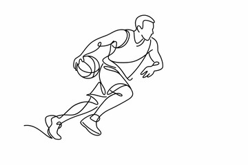 Fototapeta premium Jugador de baloncesto en movimiento