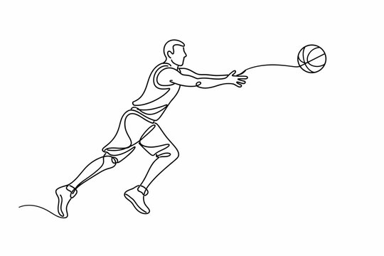 basketball player passing the ball to a teammate