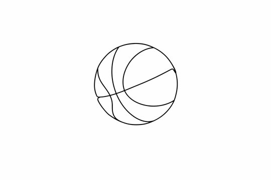 Bal&oacute;n de baloncesto minimalista en l&iacute;nea