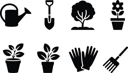 Fototapeta premium , Horticultural supplies and botanical elements for home garden care and professional landscaping work