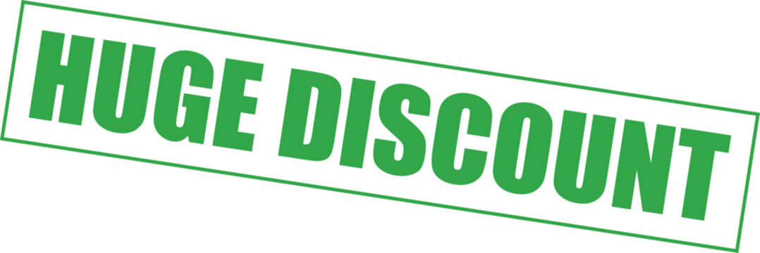 Huge Discount Stamp on White Background