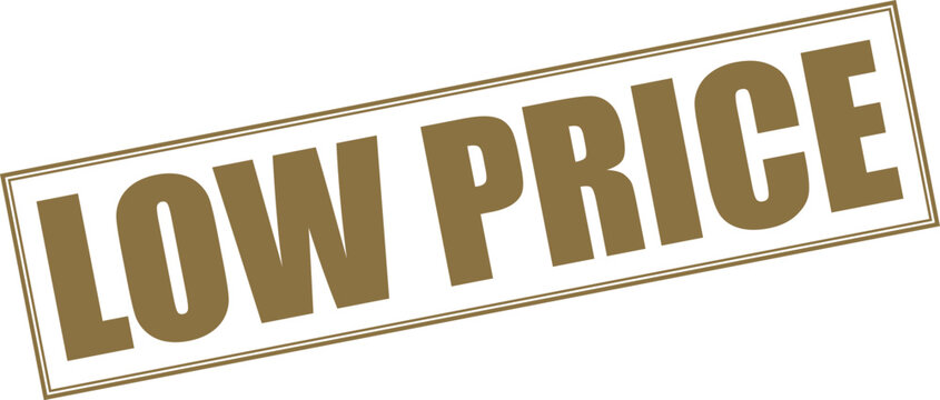 Low Price Stamp on White Background