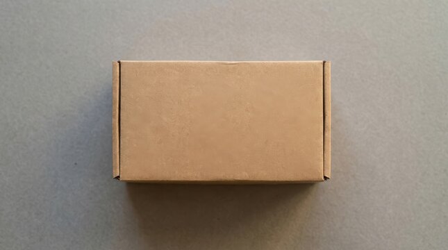 A simple closed brown cardboard box for compact product packaging