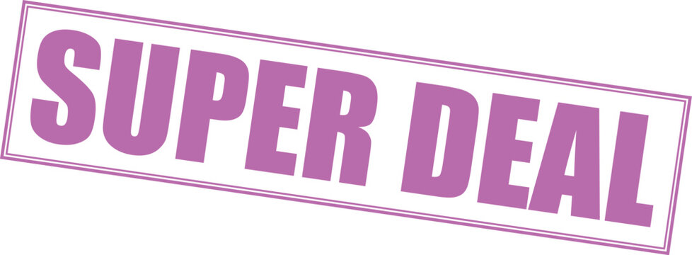 Super Deal Stamp on White Background