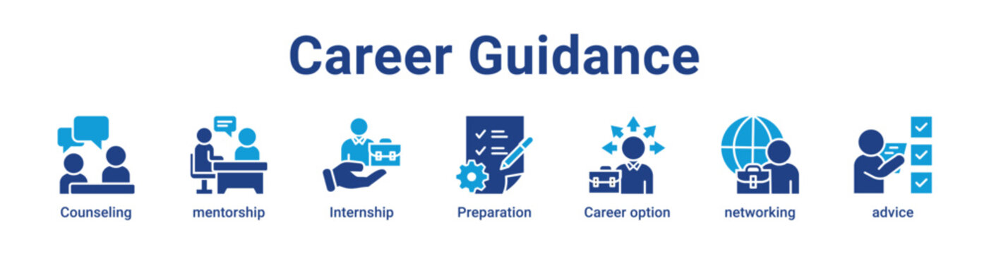 Career Guidance Icon Banner and Collection