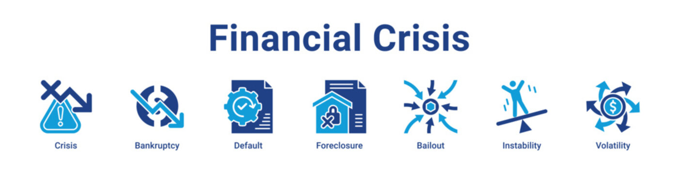 -Financial Crisis Icon Banner and Collection