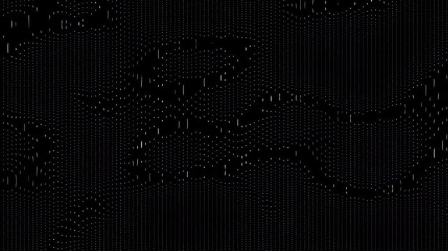 Abstract Pattern dots particles wave white and black line background poster. Geometric abstract inspiration sketch minimalistic web net math science