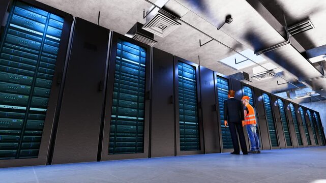 AI large-scale model training data center server room