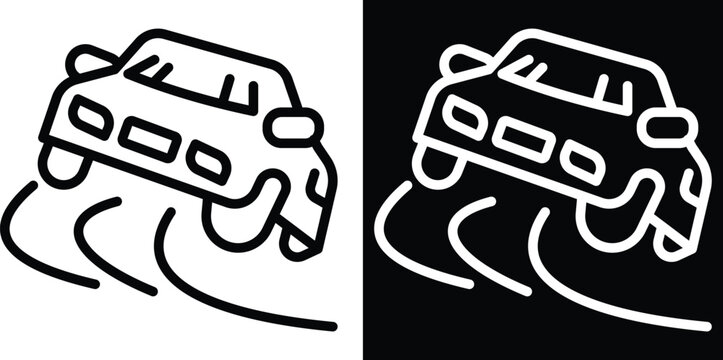 drift Two-tone version in black and white background