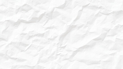 Obraz premium Crumpled white paper texture background with wrinkles and creases abstract design element