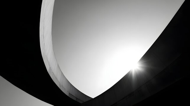 Abstract Architectural Design with Dramatic Light and Shadow Play.