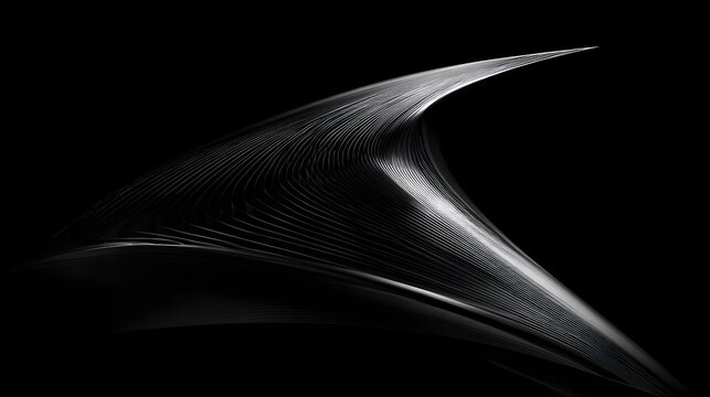 Abstract Black and White Swirl of Light and Shadow.