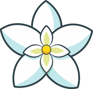 Elegant Jasmine Vector Icon for Wedding Floral Design