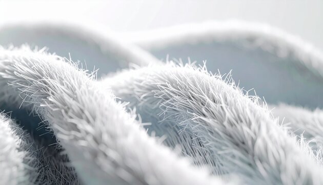 銀イオン抗菌コーティングされた繊維の顕微鏡イメージ、清潔な素材