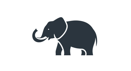 Obraz premium Large Gray Elephant Side Profile View.