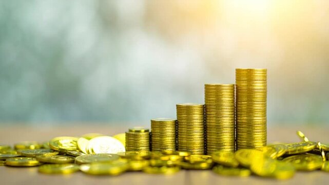 Increasing gold coins with graph.