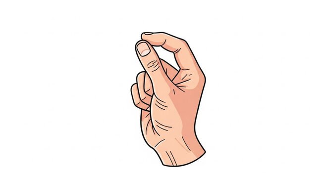 Hand gesture indicating a small amount or pinch.