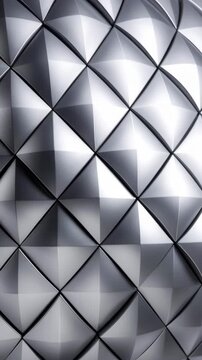 Modern futuristic silver metallic texture with faceted pyramid diamond shapes for industrial design background