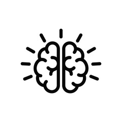 Obraz premium An illustration depicts a brain with rays emanating from it.