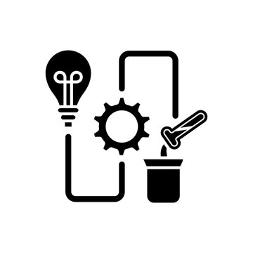 Research and Development synthesis Glyph Icon for Research and Development