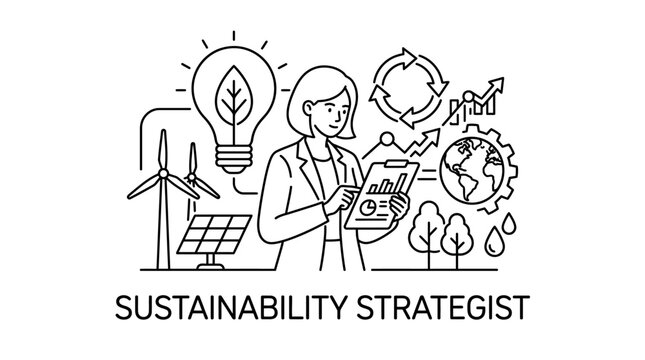 Sustainability Strategist Analyzing Environmental Data