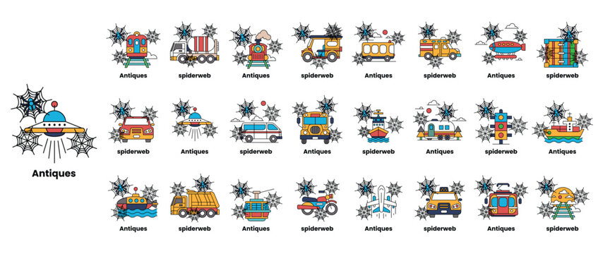 Colorful, cartoon-style boats float on calm waters