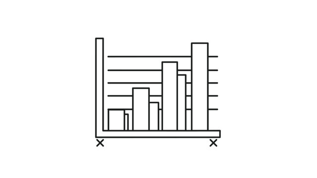 Bar chart with horizontal and vertical lines, representing complex data visualization, detailed statistics, and comparative analysis.
