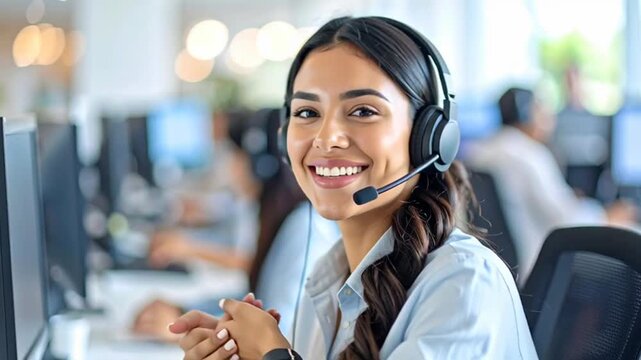 Customer service representative at work.