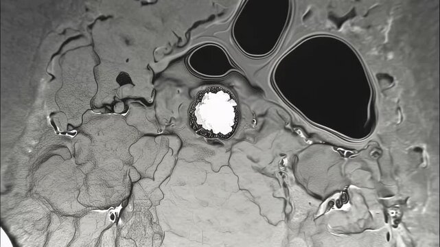 Medical scan shows cross-section of lungs with visible abnormalities and structures, taken during routine examination in a hospital setting
