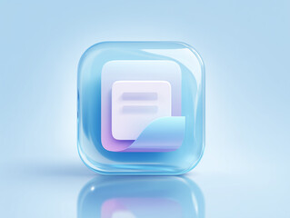 blue glass button