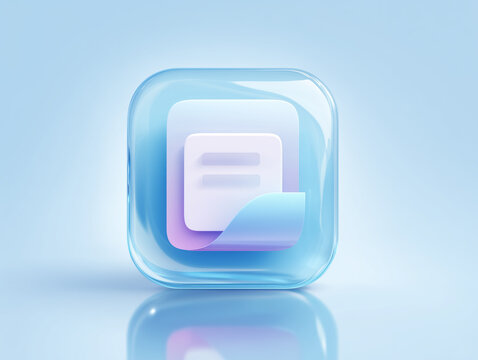 blue glass button