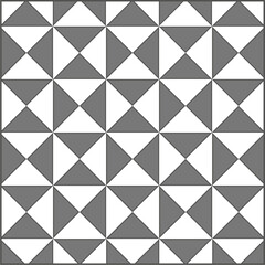 Fototapeta premium Abstract Geometric Seamless Pattern with Grey and White Triangles, Modern Minimalist Vector Tiling Texture for Interior Floor Tiles, Textile Print, Professional Background and Wall Decor Design