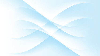 Light blue abstract background with smooth wave shapes and elegant flowing motion. © Trivic