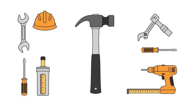 Tools for construction and repair work.