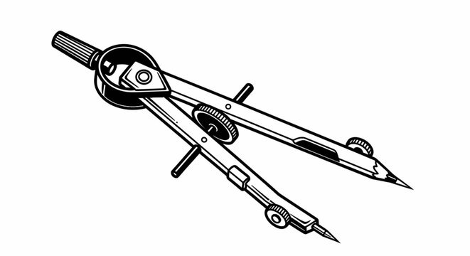 Drawing compass with pencil attached.