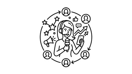 Fototapeta premium Customer Service Representative in a Marketing Ecosystem