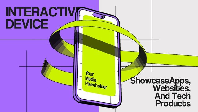 Flat 3D Mockup Reveal - Phone