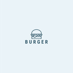 Fototapeta premium Burger logo style icon design template vector illustration