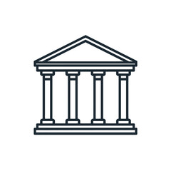 Fototapeta premium Ancient Greek marble column illustration with classical architectural style