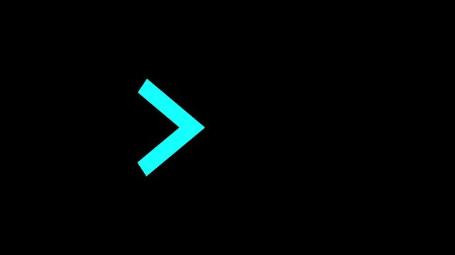 Directional arrow loop. Arrow icon animation directional navigation overlay. Directional arrow indicator for interface control and video player.4k animation video