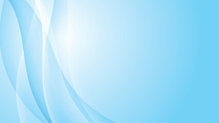 Obraz premium Light blue abstract background with smooth wave shapes and elegant flowing motion.