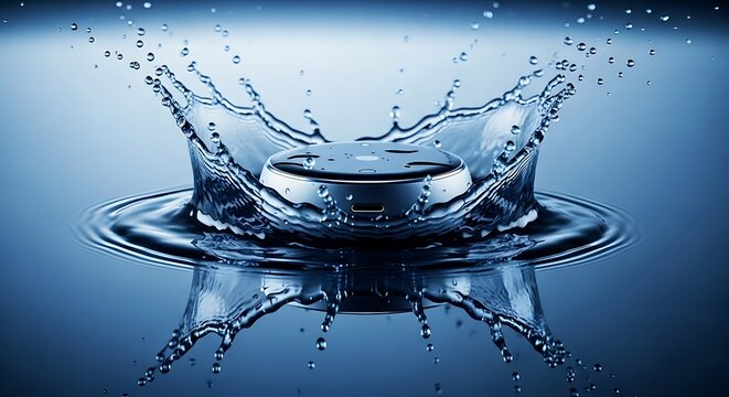 Smart Speaker Plunge Splash Liquid Motion Freeze Frame Innovative Audio Device Echo