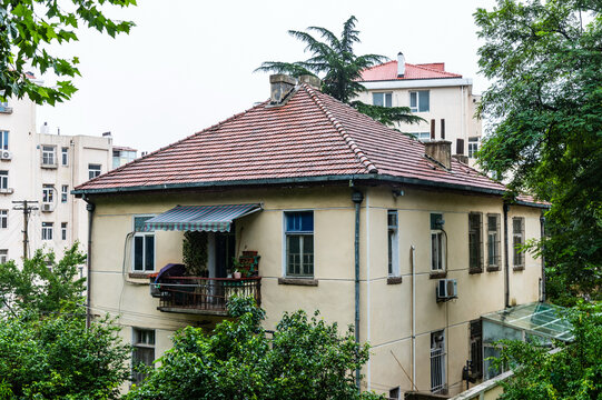 Historic Villa with Red Tile Roof in Badaguan, Qingdao