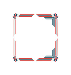 Obraz premium Geometric frame design with decorative elements on dark background