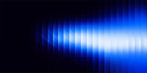 Abstract an image showing an illuminated blue light effect on the left side of a dark background with a striking visual display of modern design. ©  JR Dream Pixel 
