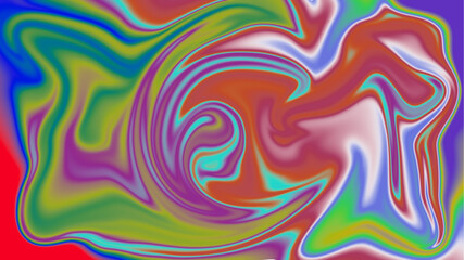 Obraz premium Vibrant swirling abstract spiral of red green blue purple colors dynamic fluid motion background design for modern digital art
